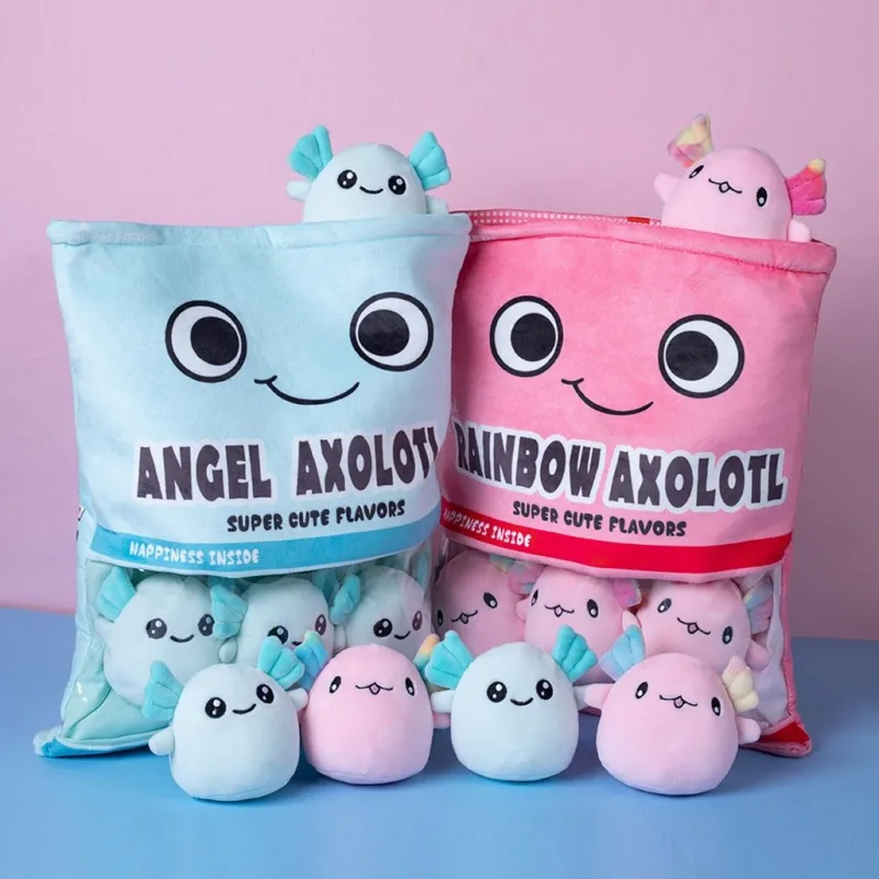 Kawaii Therapy Mini Stuffed Animals | Cute Stuffed Animals<A Bag of Kawaii Axolotl Plush Dolls – Special Edition