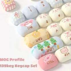 Kawaii Therapy Keyboards & Keycaps<Akko Pig Party Mog Design 139pcs Keycaps
