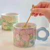 Kawaii Therapy Bottles<Kawaii Aesthetic Tulip Ceramic Cup – Limited Edition