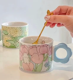 Kawaii Therapy Bottles<Kawaii Aesthetic Tulip Ceramic Cup – Limited Edition