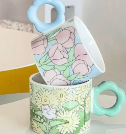 Kawaii Therapy Bottles<Kawaii Aesthetic Tulip Ceramic Cup – Limited Edition