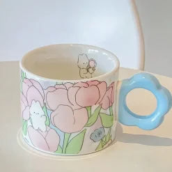 Kawaii Therapy Bottles<Kawaii Aesthetic Tulip Ceramic Cup – Limited Edition
