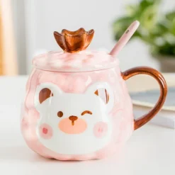 Kawaii Therapy Bottles<Kawaii Animal Bear Ceramic Cup (450ml)