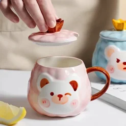 Kawaii Therapy Bottles<Kawaii Animal Bear Ceramic Cup (450ml)