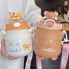 Kawaii Therapy Bottles<Kawaii Animal Style Thermal Straw Bottle – Limited Edition