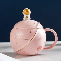 Kawaii Therapy Bottles<Kawaii Astronaut Space Ceramic Coffee Cup (400ml)