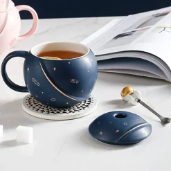 Kawaii Therapy Bottles<Kawaii Astronaut Space Ceramic Coffee Cup (400ml)