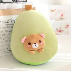 Kawaii Therapy Fruit<Kawaii Avocado Stuffed Bear Plush Pillow