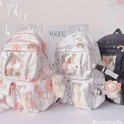 Kawaii Therapy School Backpacks | Preppy Backpacks<Kawaii Bear Harajuku Canvas Backpack – Limited Edition
