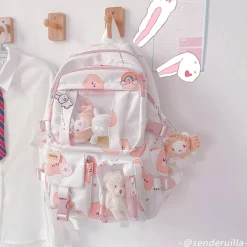 Kawaii Therapy School Backpacks | Preppy Backpacks<Kawaii Bear Harajuku Canvas Backpack – Limited Edition