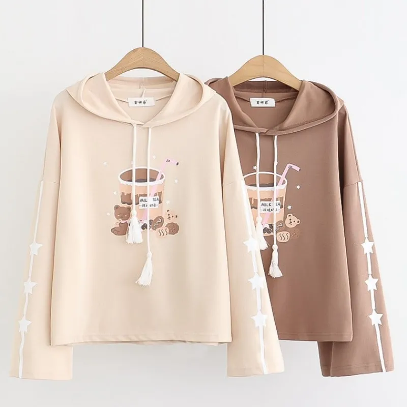 Kawaii Therapy Clothing<Kawaii Bear Milk Tea Harajuku Hoodie – Limited Edition