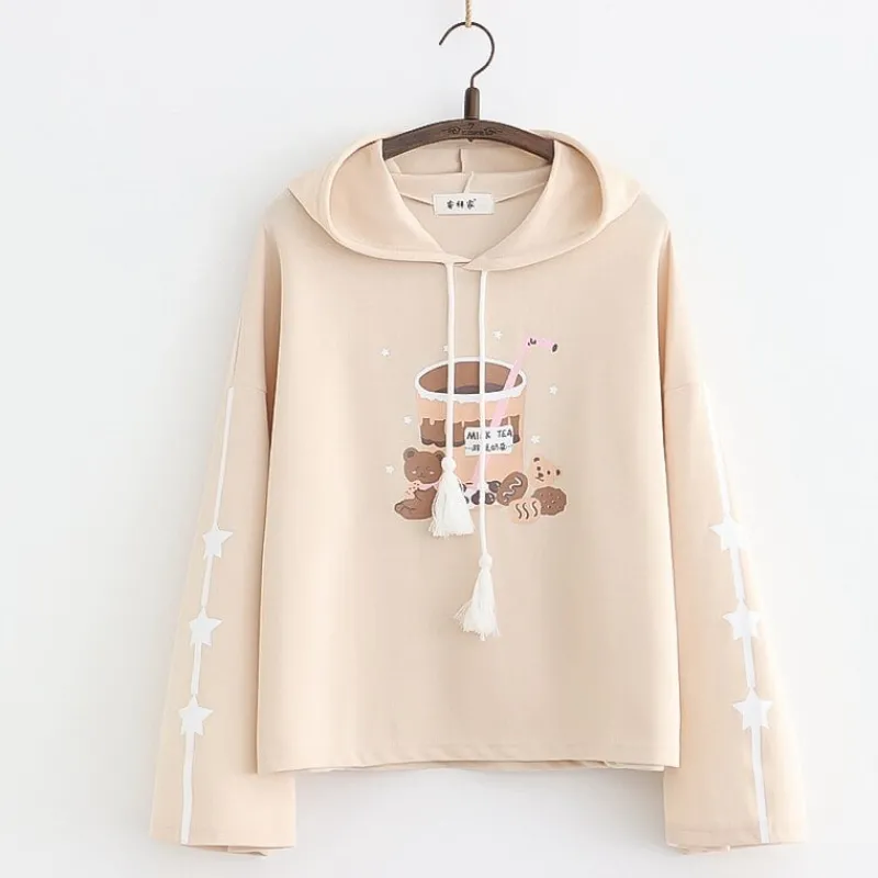 Kawaii Therapy Clothing<Kawaii Bear Milk Tea Harajuku Hoodie – Limited Edition