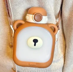 Kawaii Therapy Bottles<Kawaii Bear Square Straw Bottle (700ml) – Limited Edition