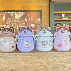 Kawaii Therapy Bottles<Kawaii Bear Thermal Flask Straw Bottle (800ml)
