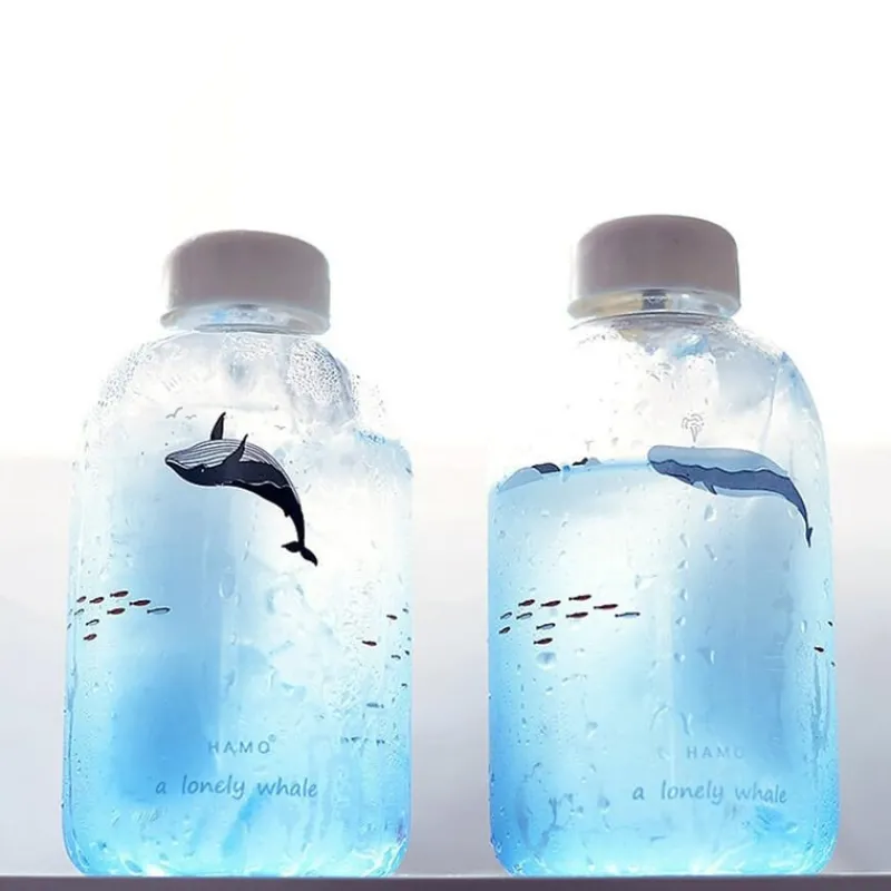 Kawaii Therapy Bottles<Kawaii Blue Whale Glass Bottle (600ml)