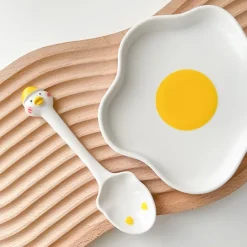 Kawaii Therapy Bottles<Kawaii Breakfast Egg Yolk Ceramic Plate Set