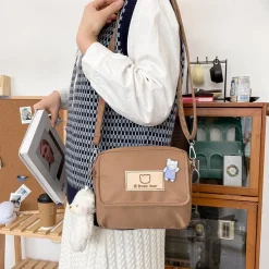 Kawaii Therapy Tote Bags | Mini Bags<Kawaii Brown Bear Harajuku Sling Bag