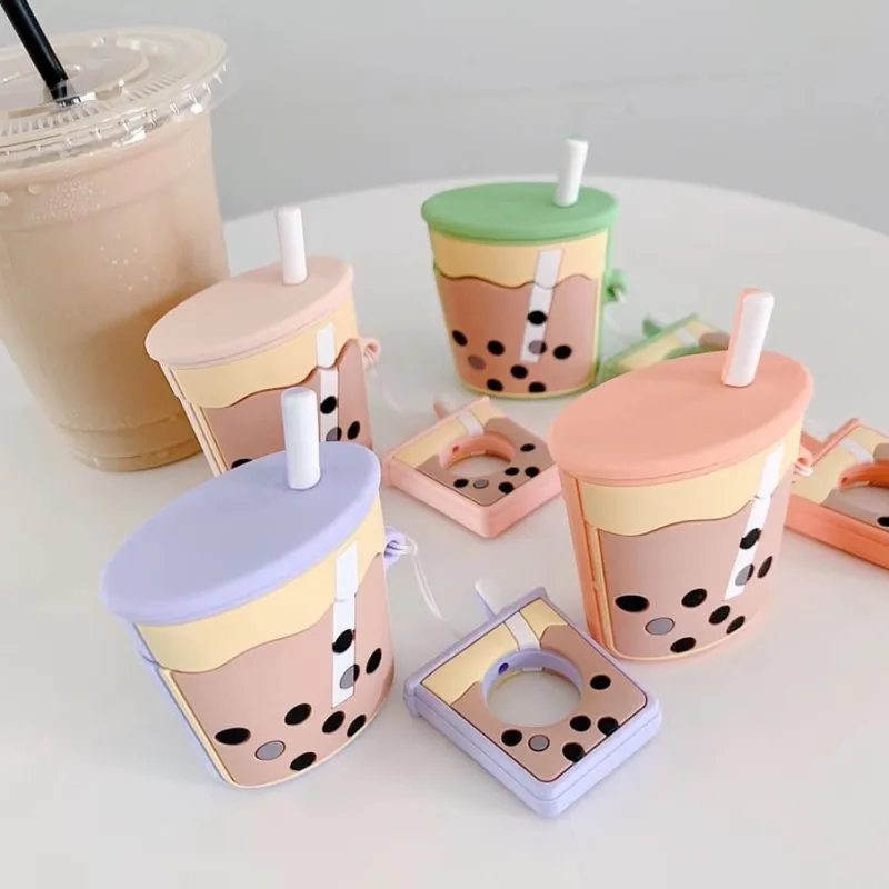 Kawaii Therapy Earphone Case<Kawaii Bubble Tea Earphone Protective Case