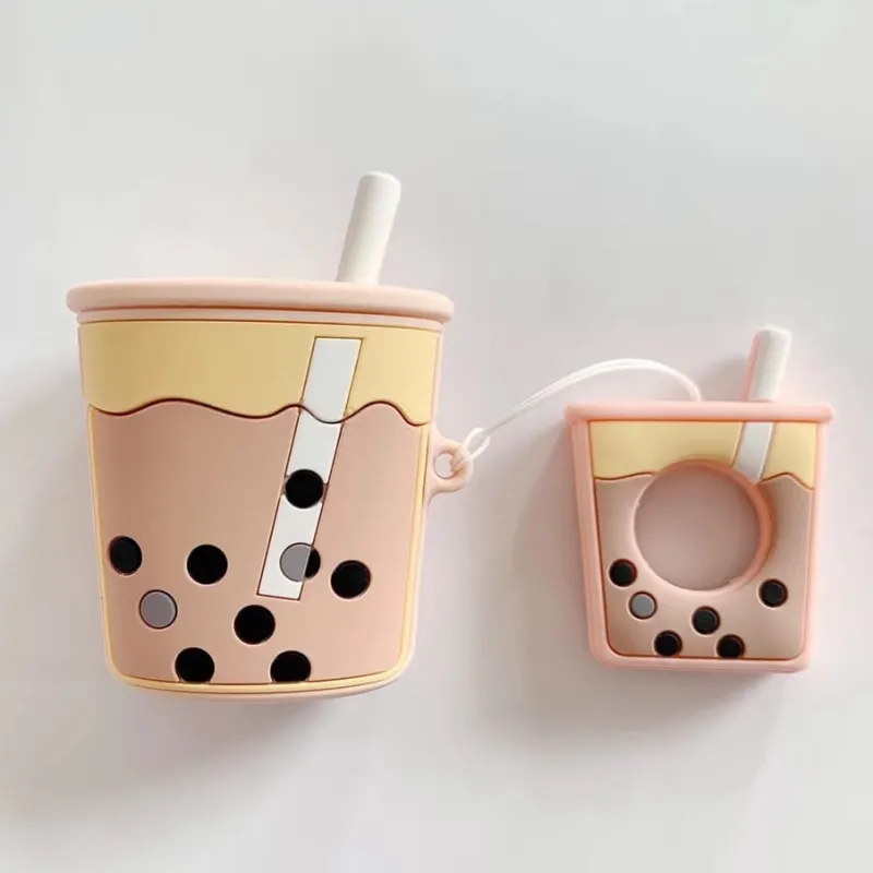 Kawaii Therapy Earphone Case<Kawaii Bubble Tea Earphone Protective Case
