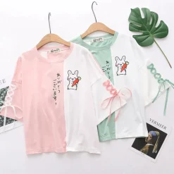 Kawaii Therapy Clothing<Kawaii Bunny Carrot Laced Harajuku Shirt
