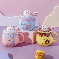 Kawaii Therapy Bottles<Kawaii Bunny Donut Ceramic Cup – Special Edition