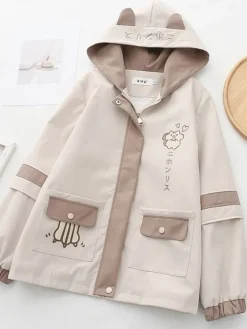 Kawaii Therapy Clothing<Kawaii Bunny Ears Harajuku Jacket – Limited Edition