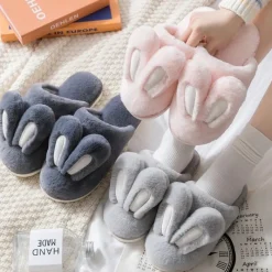 Kawaii Therapy Slippers<Kawaii Bunny Ears Warm Fuzzy Slippers – Limited Edition