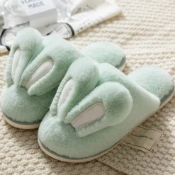 Kawaii Therapy Slippers<Kawaii Bunny Ears Warm Fuzzy Slippers – Limited Edition