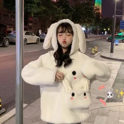 Kawaii Therapy Clothing<Kawaii Bunny Face Harajuku Hoodie – Limited Edition