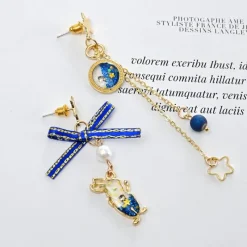 Kawaii Therapy Earrings<Kawaii Bunny Galaxy Star Korea Earrings – Limited Edition