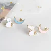 Kawaii Therapy Earrings<Kawaii Bunny Moon Fashion Stud Earrings