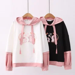 Kawaii Therapy Clothing<Kawaii Bunny Sakura Harajuku Hoodie – Special Edition