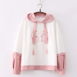 Kawaii Therapy Clothing<Kawaii Bunny Sakura Harajuku Hoodie – Special Edition