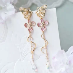 Kawaii Therapy Earrings<Kawaii Butterfly Cherry Blossom Earrings – Limited Edition