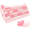 Kawaii Therapy Desk Organizers | Keyboards & Keycaps<Kawaii Candy Cat Wireless Keyboard Mouse Set – Limited Edition