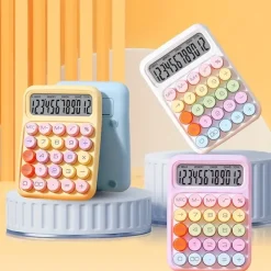 Kawaii Therapy Desk Organizers | Pencil Cases<Kawaii Candy Pastel Style Mechanical Calculator – Limited Edition