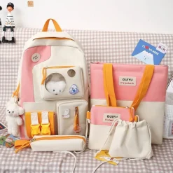 Kawaii Therapy Preppy Backpacks | Japanese Style Backpacks<Kawaii Canvas Ita Harajuku Backpack Set – Limited Edition