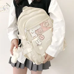 Kawaii Therapy School Backpacks | Japanese Style Backpacks<Kawaii Canvas Japanese Style College Backpack