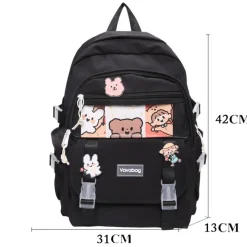 Kawaii Therapy School Backpacks | Japanese Style Backpacks<Kawaii Canvas Japanese Style College Backpack