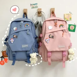 Kawaii Therapy Korea Style Backpacks | College Backpacks<Kawaii Canvas Korea Style Backpack – Limited Edition