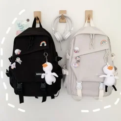 Kawaii Therapy Korea Style Backpacks | College Backpacks<Kawaii Canvas Korea Style Backpack – Limited Edition