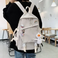 Kawaii Therapy Korea Style Backpacks | College Backpacks<Kawaii Canvas Korea Style Backpack – Limited Edition