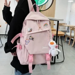 Kawaii Therapy Korea Style Backpacks | College Backpacks<Kawaii Canvas Korea Style Backpack – Limited Edition