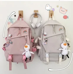 Kawaii Therapy Korea Style Backpacks | College Backpacks<Kawaii Canvas Korea Style Backpack – Limited Edition