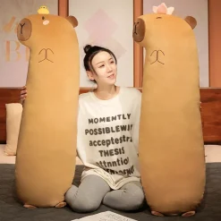 Kawaii Therapy Giant Stuffed Animals | Capybara<Kawaii Capybara Long Animal Roll Pillow (110cm) – Jumbo Edition