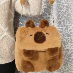 Kawaii Therapy Shoulder Bags | Animal Backpacks<Kawaii Capybara Plush Shoulder Bag – Limited Edition