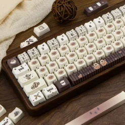 Kawaii Therapy Keyboards & Keycaps<Kawaii Cat Coffee Cafe Themed Keycaps – Limited Edition