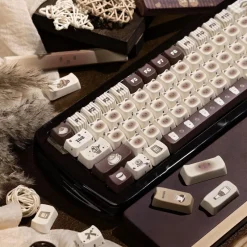Kawaii Therapy Keyboards & Keycaps<Kawaii Cat Coffee Cafe Themed Keycaps – Limited Edition