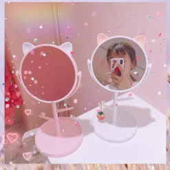 Kawaii Therapy Desk Accessories<Kawaii Cat Ears Desktop Mirror – Limited Edition