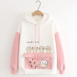 Kawaii Therapy Clothing<Kawaii Cat Fish Ears Hoodie – Limited Edition